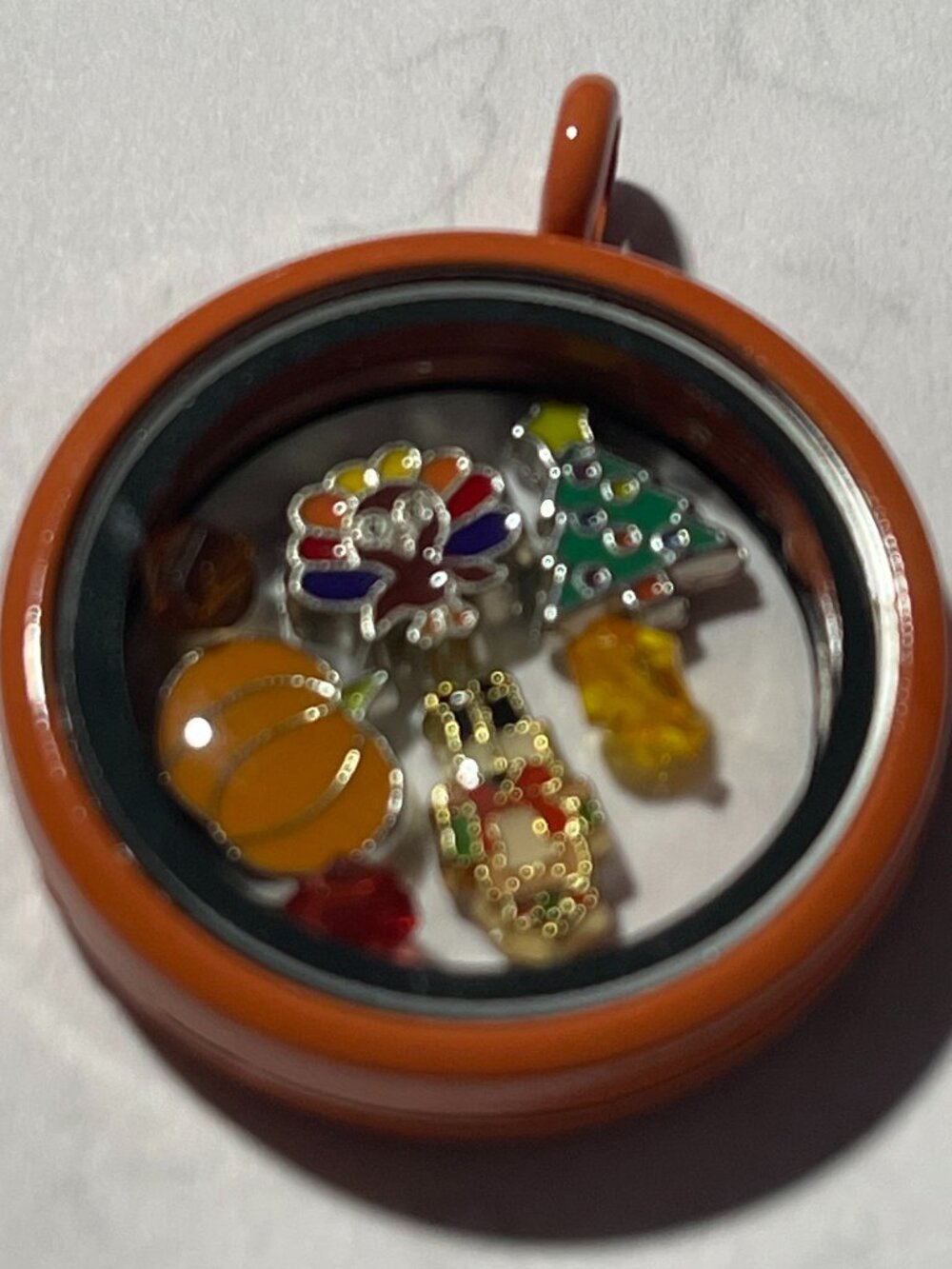 Happy Thanksgiving Memory Locket w/ Chain NEW